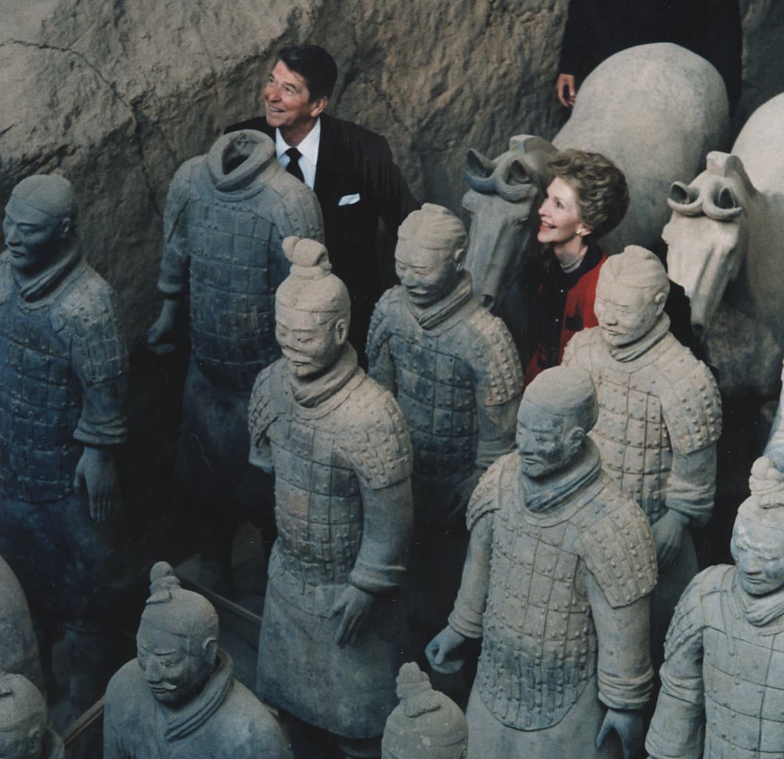 “Ronald and Nancy Reagan visit the Terracotta Army in Xi'an, China - 1984.”